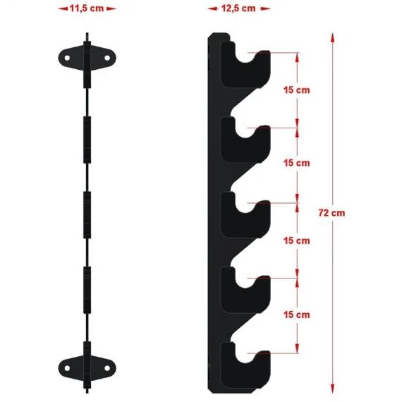 Langhantelablage / Gun Rack - zur Wandbefestigung