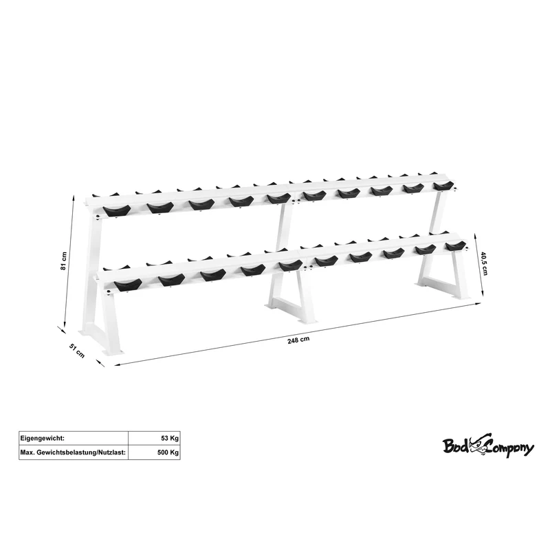 Profi Studio Satz von 5 Kg - 27,5 Kg inkl. Ablage/Rack Gummi