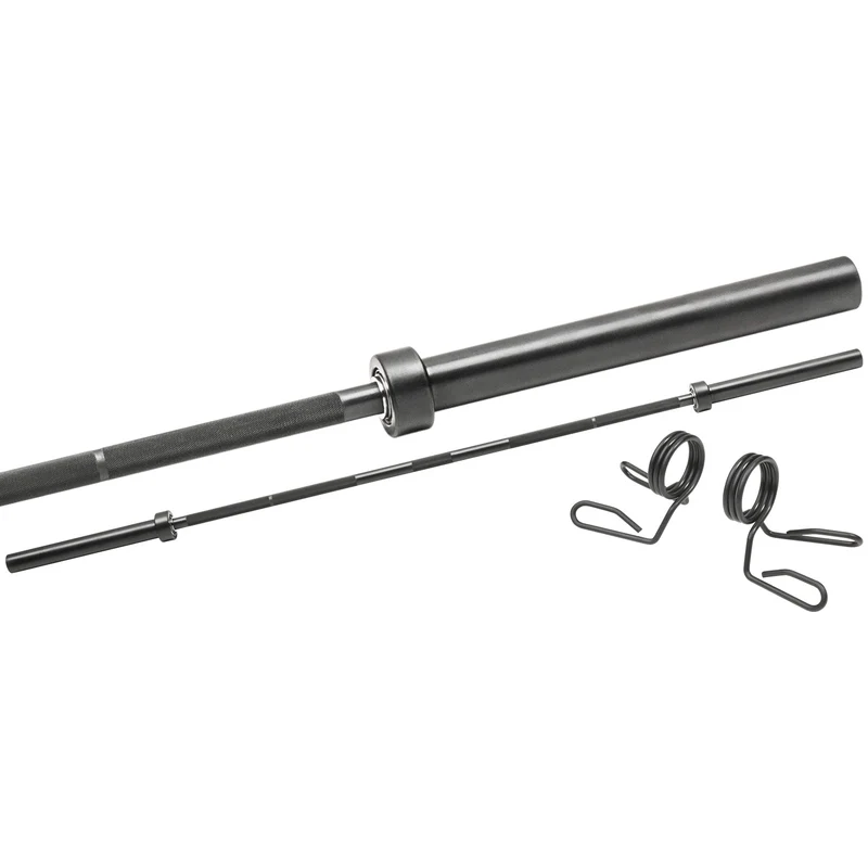 Olympia Federstahl Langhantel 220 cm Black-oxid inkl. Verschlüssen 50/51 mm