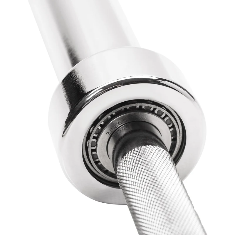 Olympia Federstahl Langhantel 220 cm Chrom inkl. Verschlüssen 50/51 mm