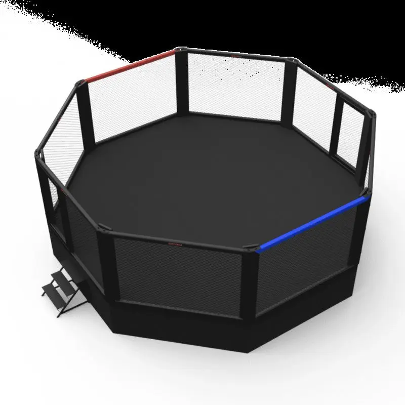 MMA-Wettkampfkäfig Ø 9 m auf 9-m-Podium – ohne Laufsteg