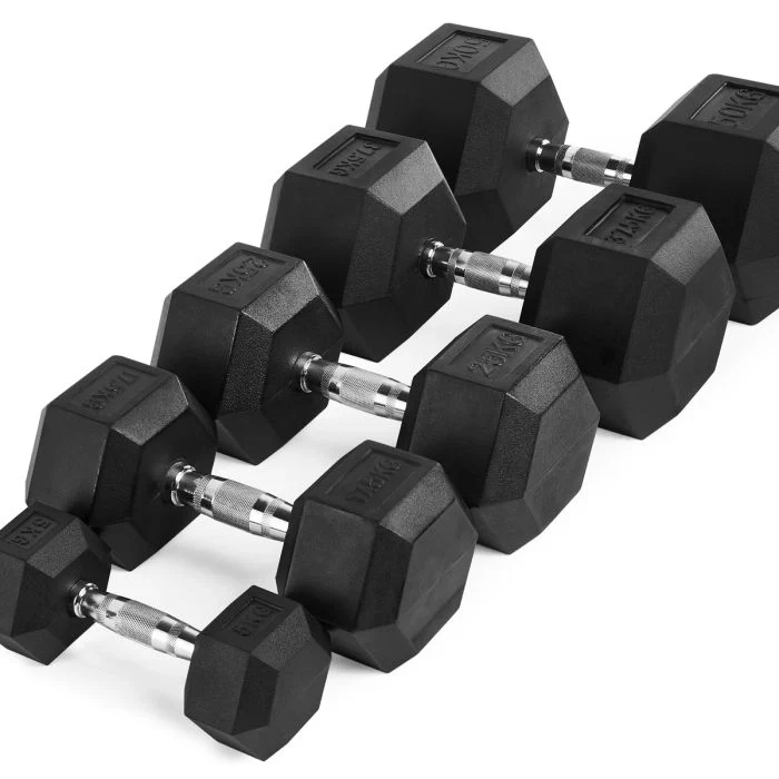 Hex Hanteln Gummi - 1 bis 50 kg