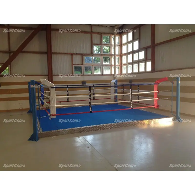 Trainingsboxring mit 15 cm Podium – 4×4 bis 6×6 m, 16 Seile