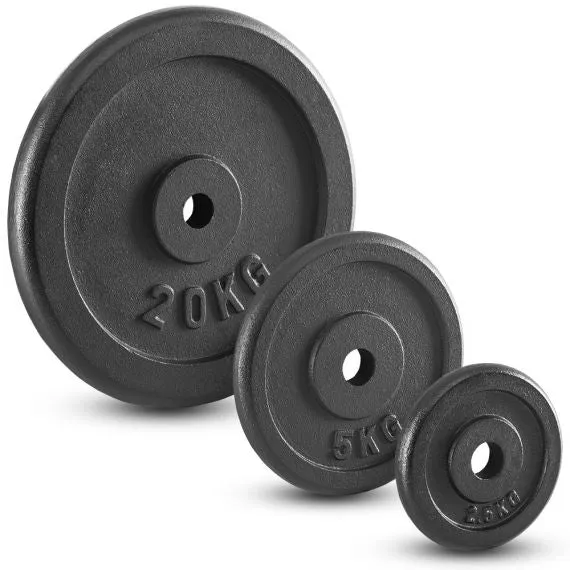 Hantelscheiben Guss 30 mm - schwarz 0,5 bis 20 kg