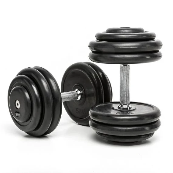 CHD-Kompletthantelsätze - Gummi - 2,5 kg Steigung - 5 bis 70 kg