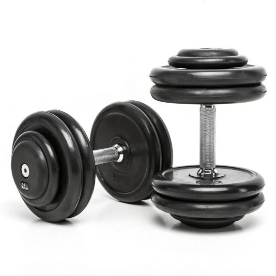 CHD-Kompletthantelsätze - Gummi - 2,5 kg Steigung - 5 bis 70 kg