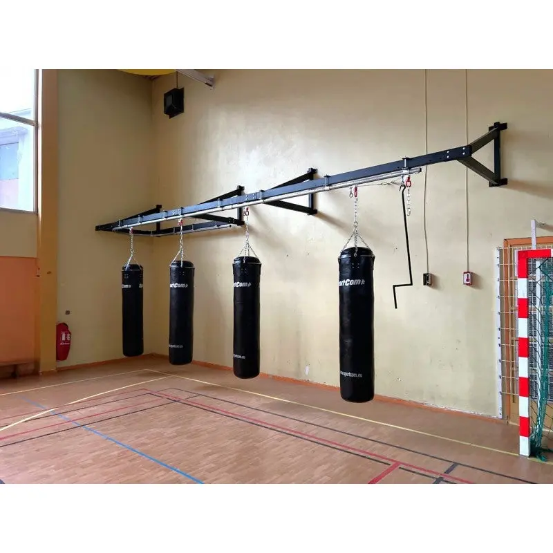Wandmontierte Sandsack-Schiene – 10, 14 oder 18 m, 4 bis 8 Säcke
