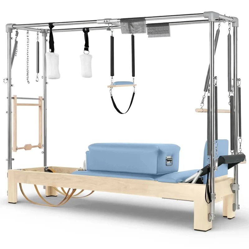 Elina Pilates Reformer Cadillac Klassisch Naturholz – Professionelles Studio-Kombigerät