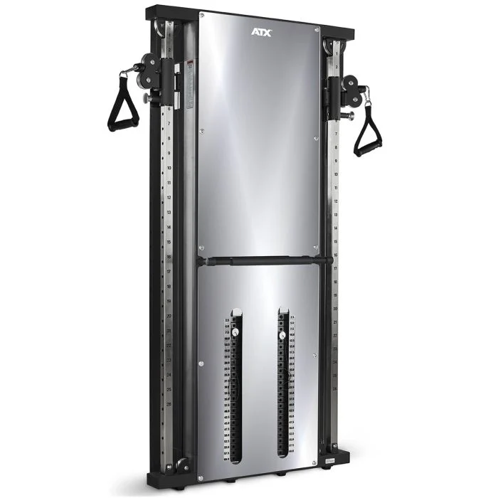 ATX® Duale Wandzugstation Mirror - mit 2 x 60 kg Steckgewichten