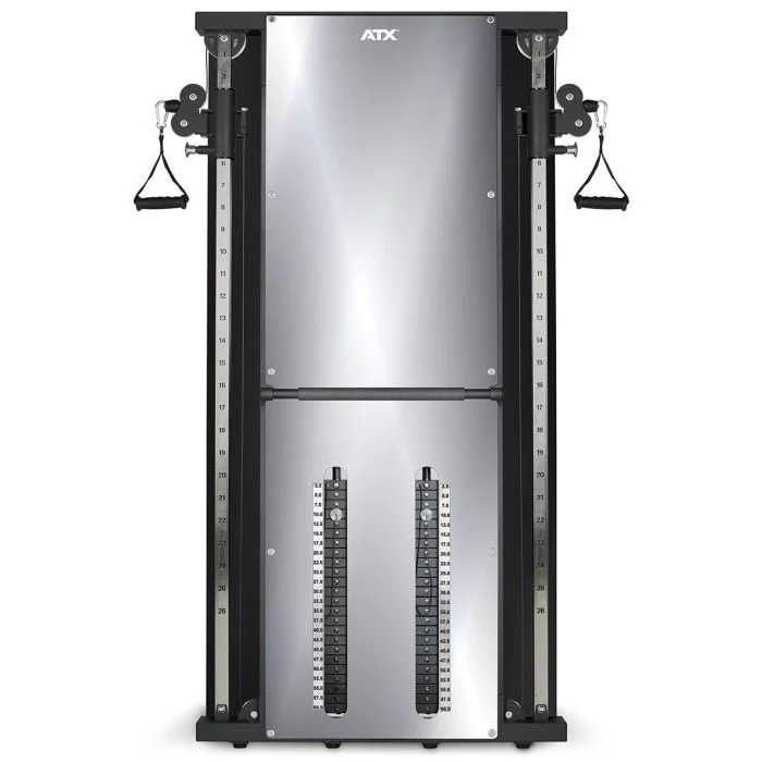 ATX® Duale Wandzugstation Mirror - mit 2 x 60 kg Steckgewichten