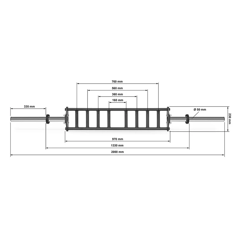 ATX® Parallel Multi Grip Bar - 50 mm x 200 cm