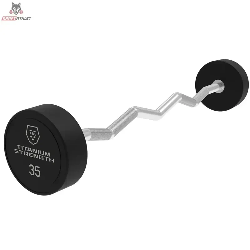 Fixed EZ Curl Barbell Titanium Strength