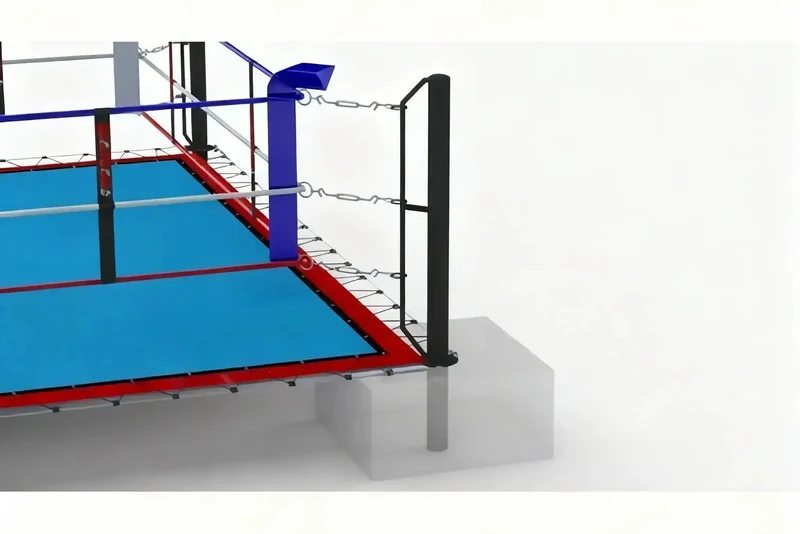 Ecofix Boxring mit Bodenhülsen und Spannseilen – 4×4 bis 7×7 m