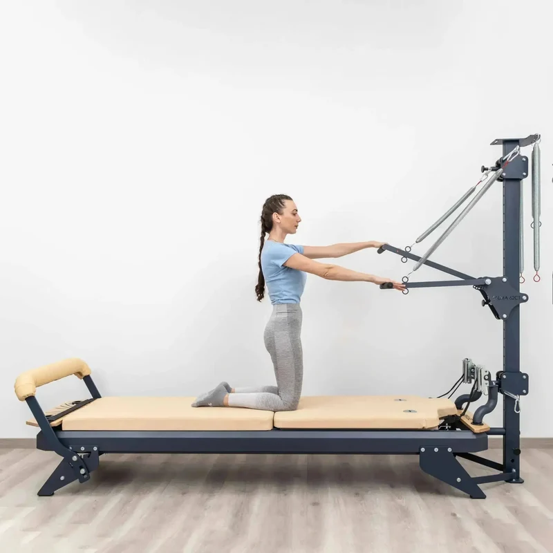 Hegren TALMA 62CT+ Combo Reformer Tower - 2in1 Pilates System, Silver