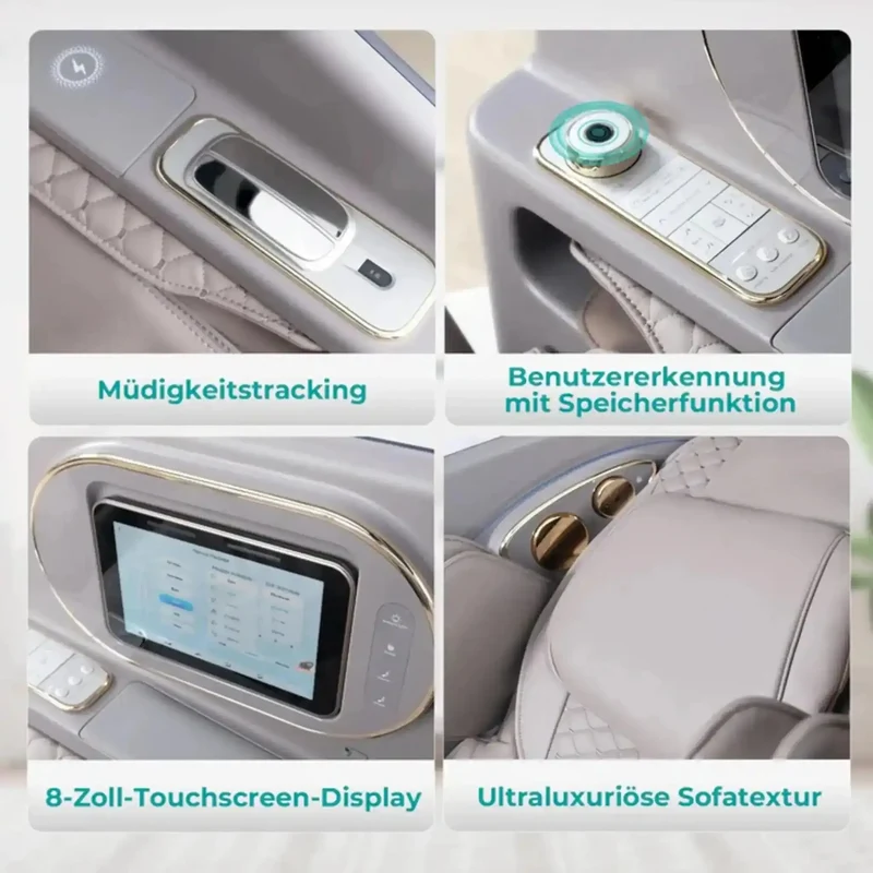 NAIPO SkySuite S80 Massagesessel – 4D+, S+L-Schiene 143 cm, 68 Airbags, Aroma und Licht