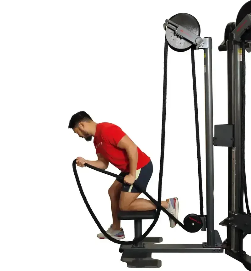 Ropeflex RX2500-T Tri Gruppenseilstation – 3 vertikale Endlosseil-Stationen, 360° Zugang