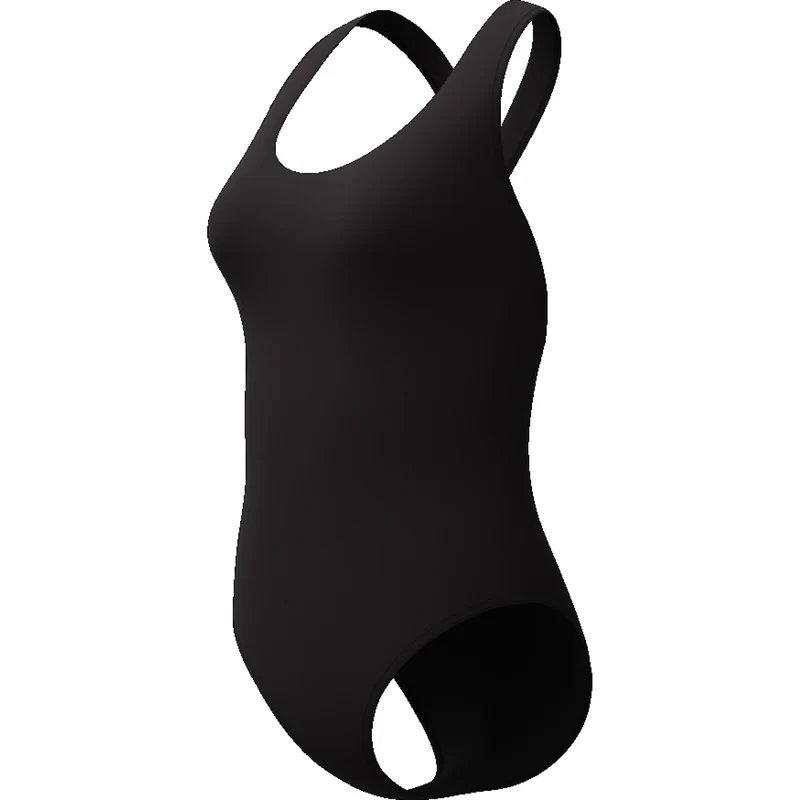 Solid Scoop Neck Swimsuit