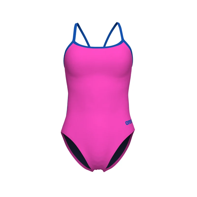 W Swimsuit Lace Back Solid