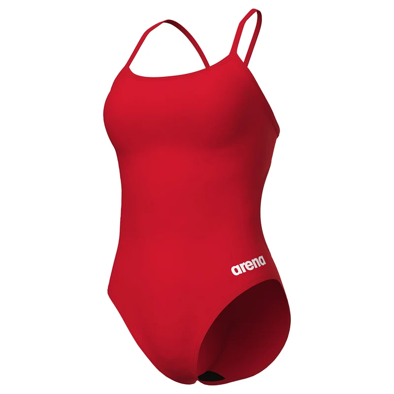 W Swimsuit Lace Back Solid
