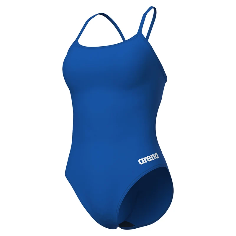 W Swimsuit Lace Back Solid