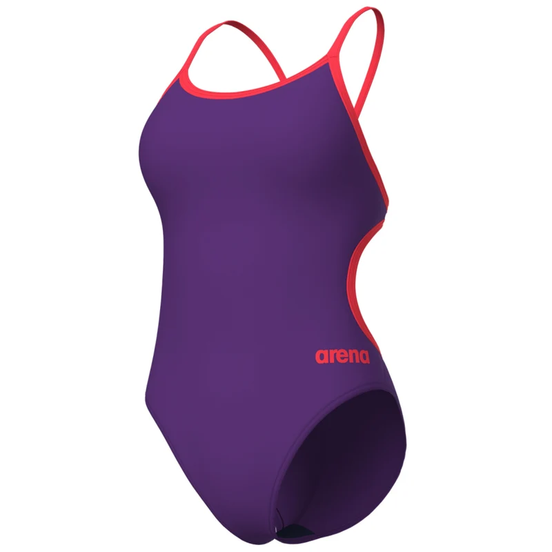 W Swimsuit Lace Back Solid