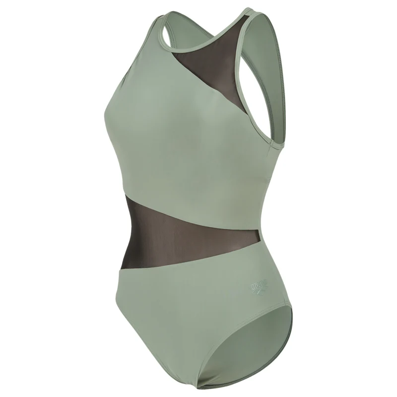 W Arena Mesh Angle Swimsuit Vent Back B