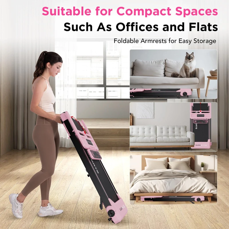 CITYSPORTS Laufband klappbar für Zuhause, 8% Steigung, 2,0 PS Motor, 1-12 km/h, unter Schreibtisch