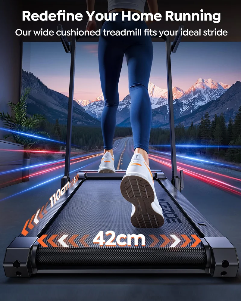 Acezoe Laufband klappbar mit 15% Steigung, 3.0HP Walking Pad für Zuhause & Büro, bis 136 kg
