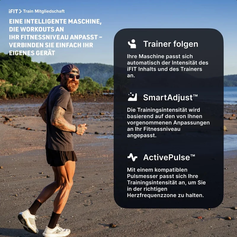 Laufband klappbar mit 10% Steigung, 16 km/h, LCD-Display, Fitness-App-kompatibel