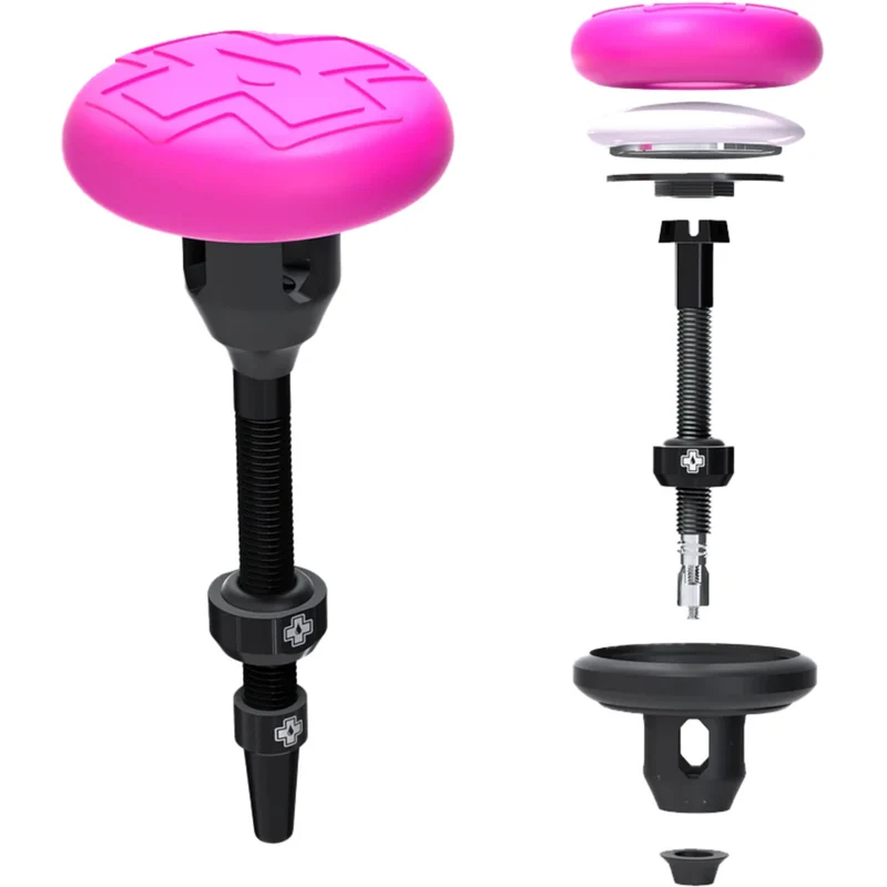 Tubeless Secure Tag Holder + Valve Kit 44mm black