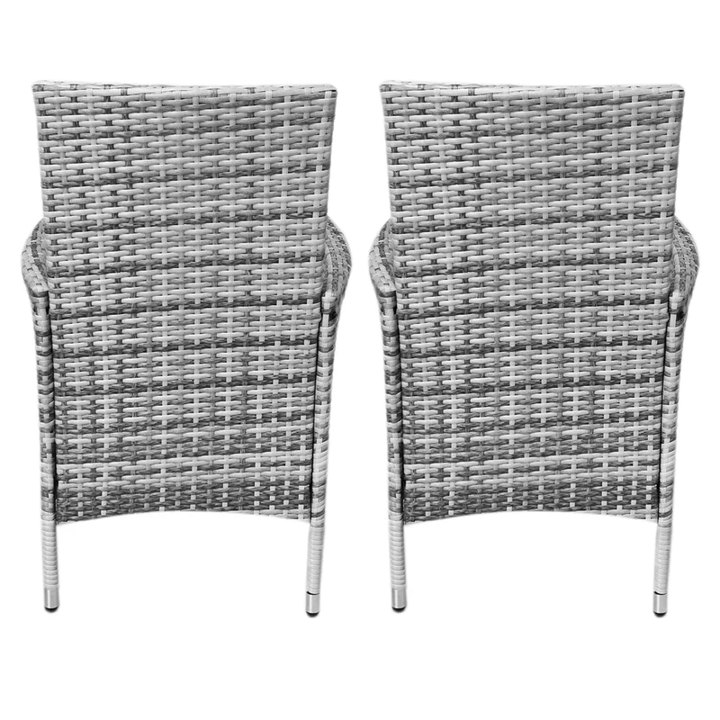 Jardí Rattan Bistro Set Hellgrau