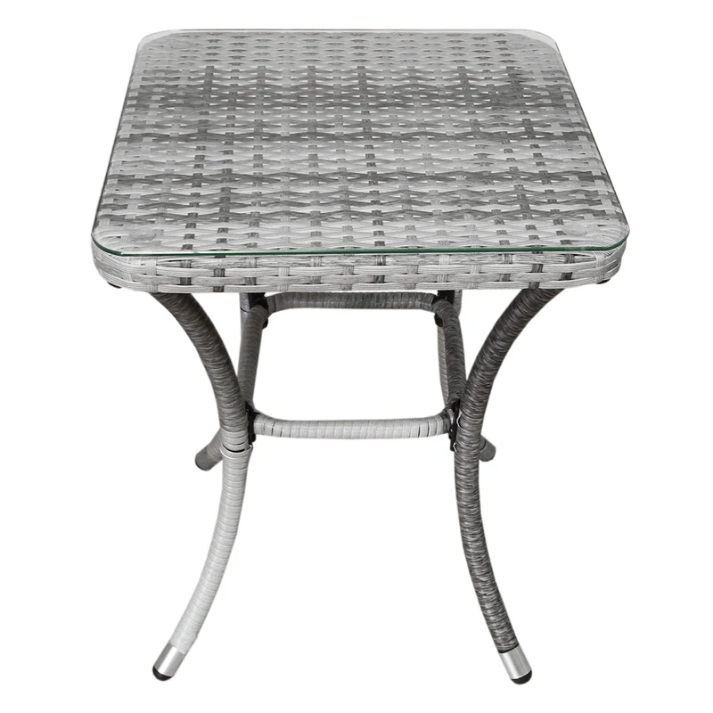 Jardí Rattan Bistro Set Hellgrau