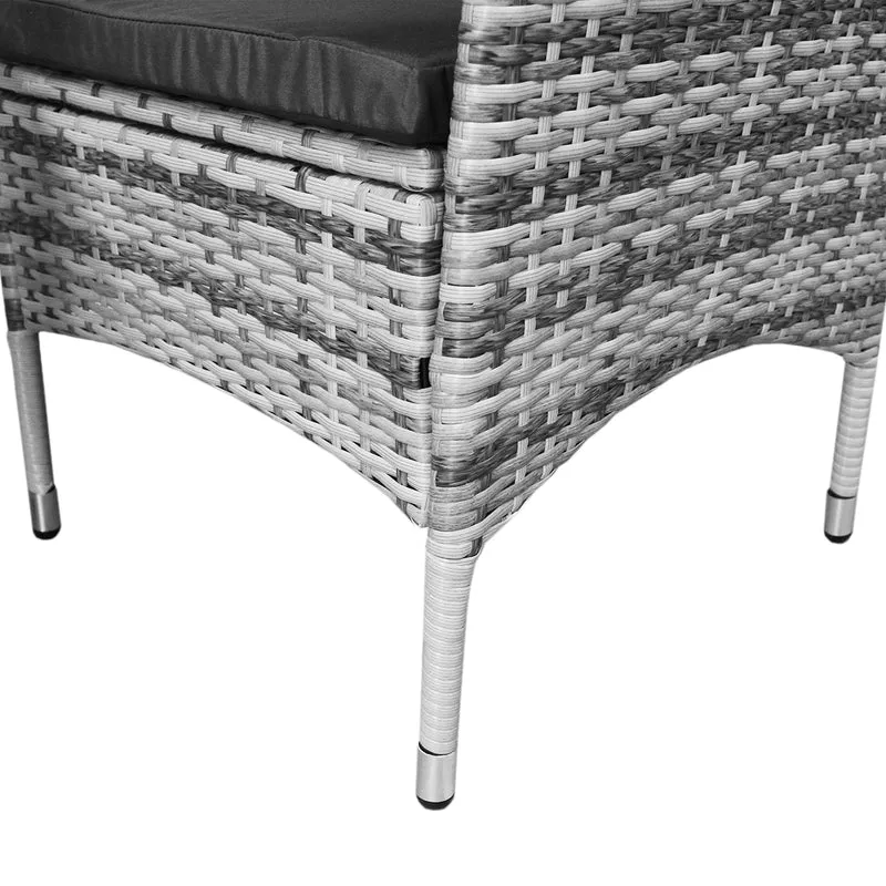 Jardí Rattan Bistro Set Hellgrau