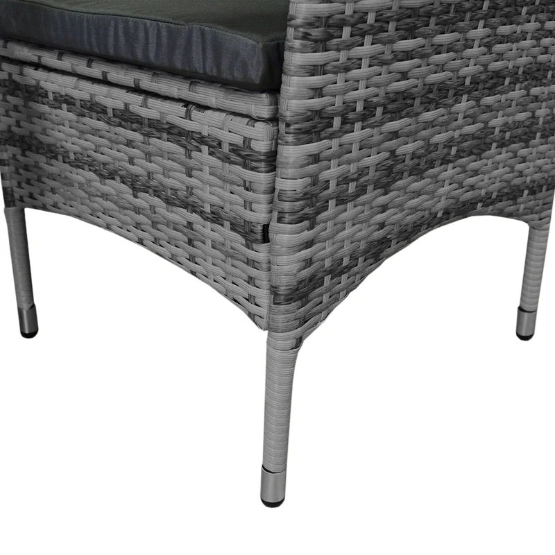 Jardí Rattan Bistro Set Grau