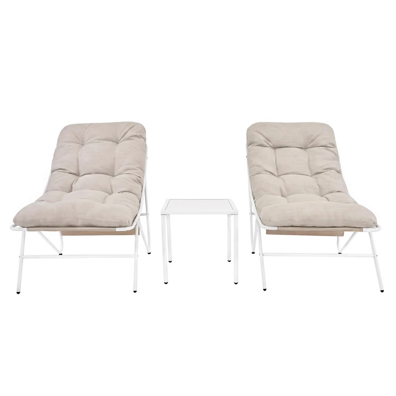 3-Teiliges Bistro-Set – Creme