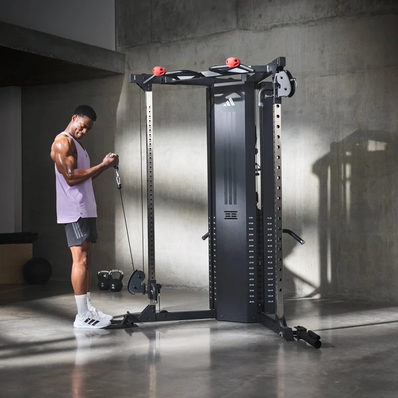 adidas Cable Crossover Set inkl. Trainingsbank, Langhantel und Hantelscheiben