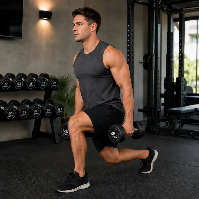 Spirit Fitness Round Rubber Kurzhantel