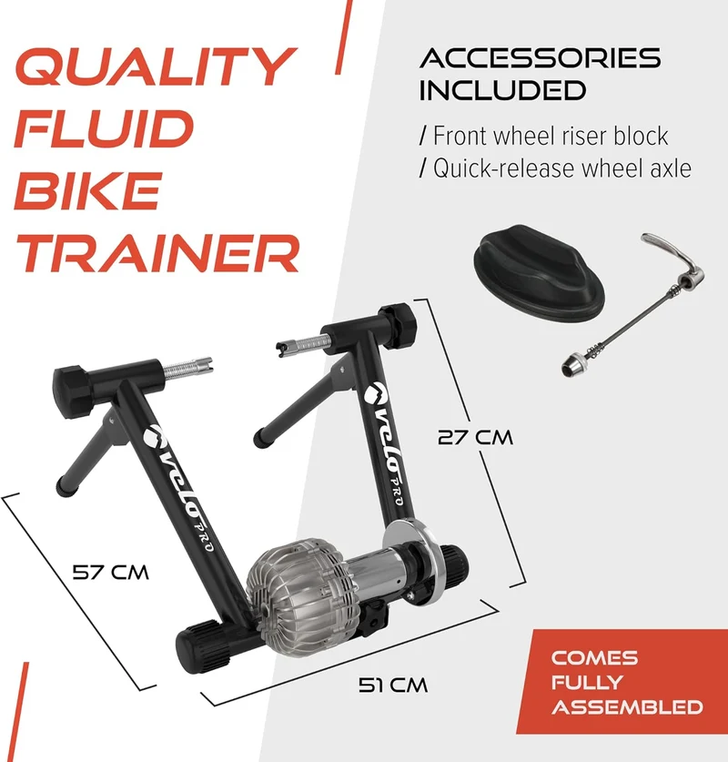 Flüssigkeits-Rollentrainer Velo Pro Schwarz