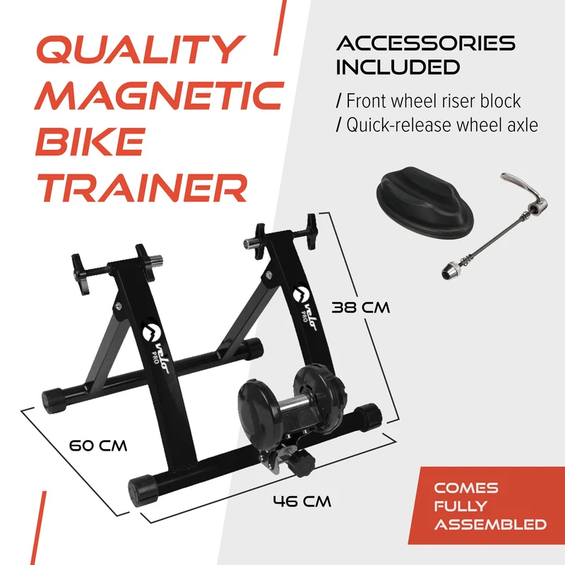 Magnetischer Rollentrainer Velo Pro Rot mit Matte