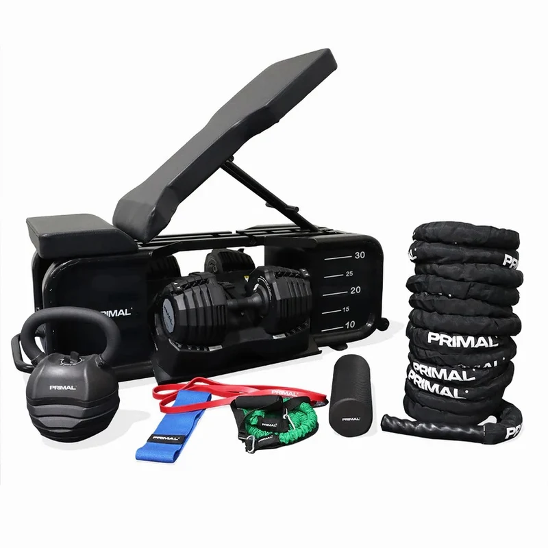 Primal Personal Series HIIT Bench inkl. Zubehör und Hanteln