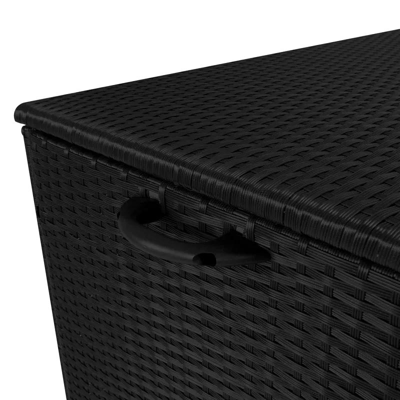 Rattan-Kissen-Auflagenkiste 996L – Schwarz