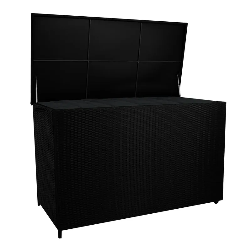 Rattan-Kissen-Auflagenkiste 996L – Schwarz