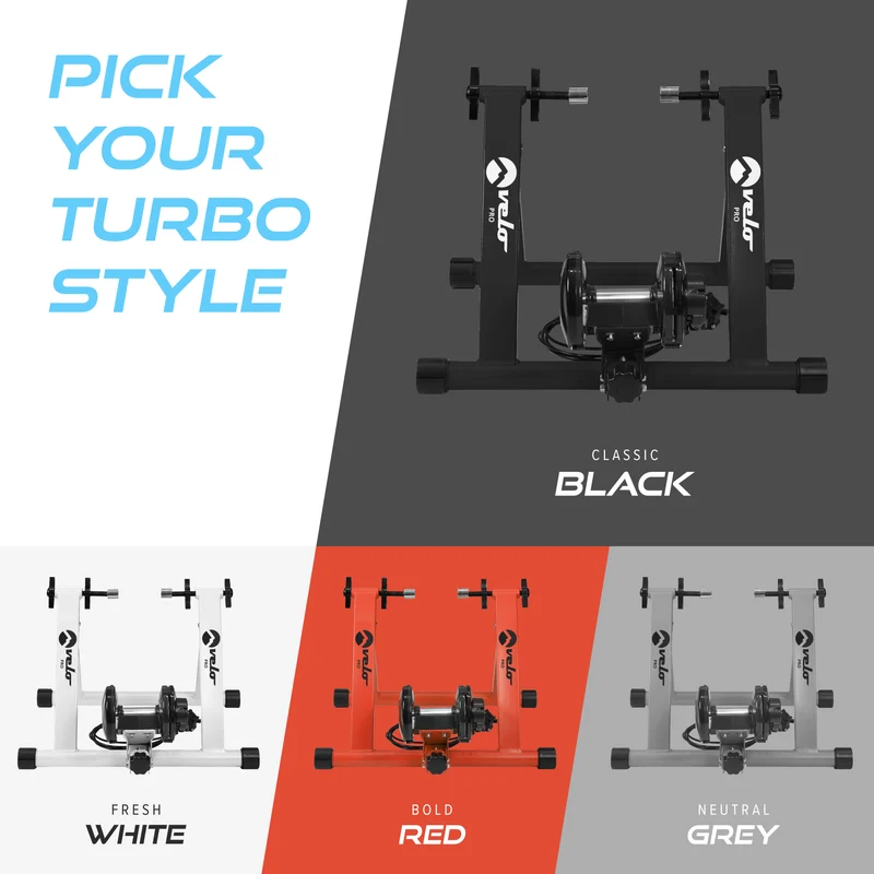 Magnetischer Rollentrainer Velo Pro Weiß mit Matte