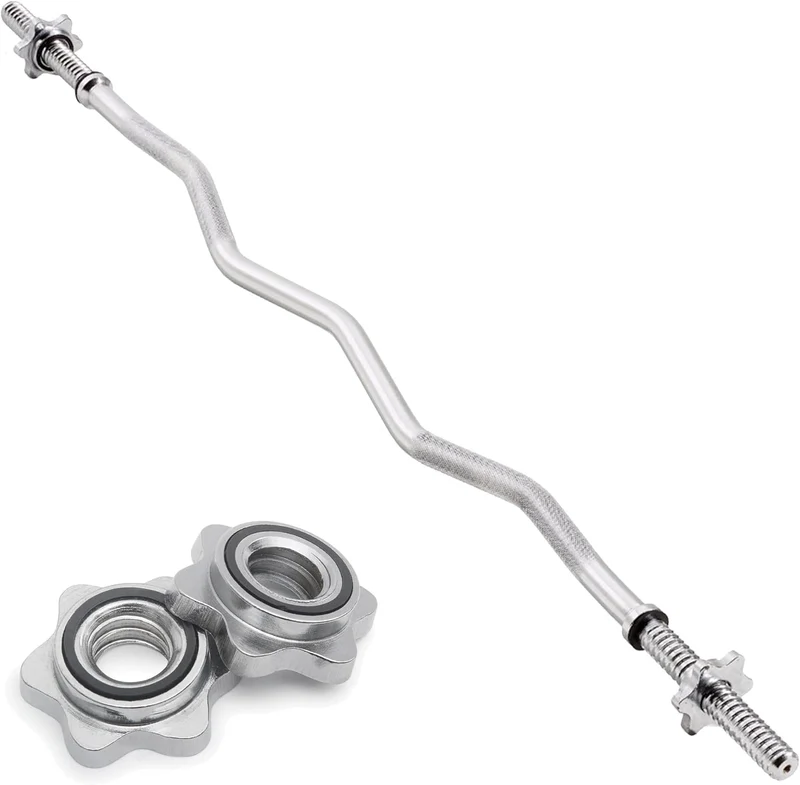 Body Revolution EZ Curl Stange 1.2m mit Spinlock-Verschlüssen