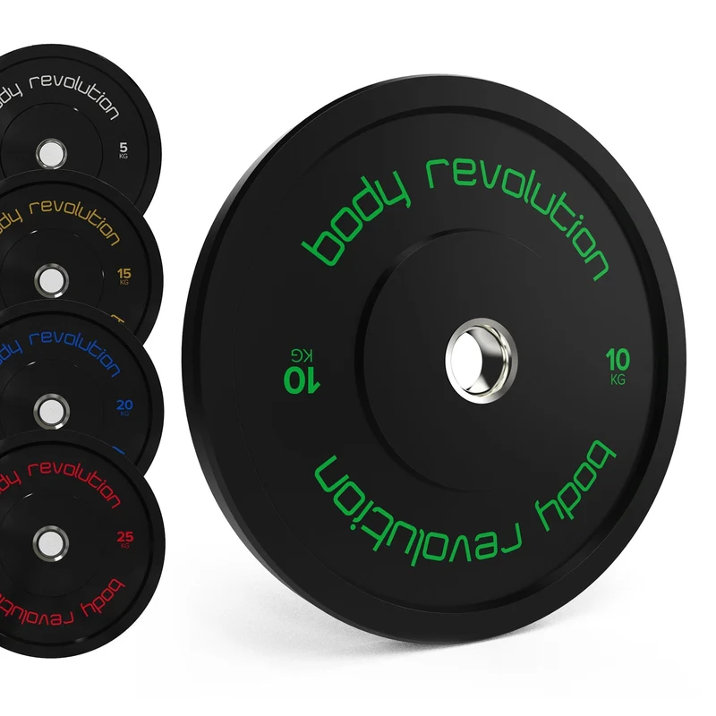 Body Revolution Olympisches Bumper‑Scheiben Set 150 kg – Schwarz