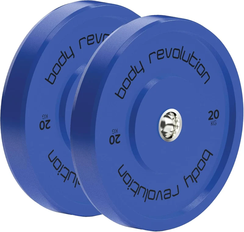 Body Revolution Olympische Bumper-Scheiben Blau 2 x 20 kg