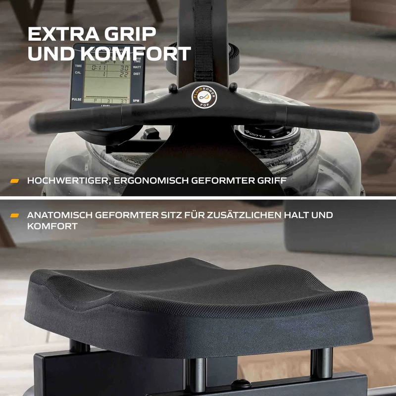 Fluid Rower Rudergerät NEON Pro V Black