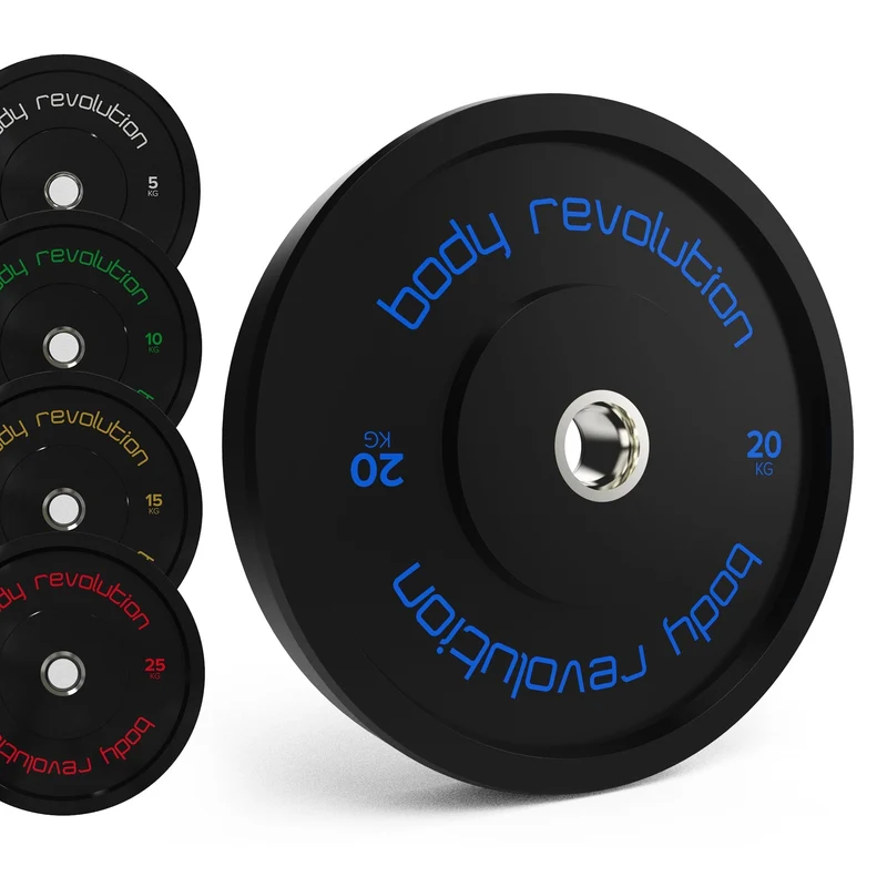 Body Revolution Olympische Bumper-Platten 30kg Schwarz