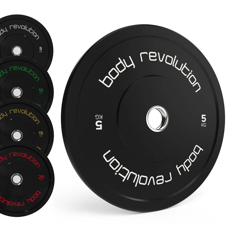Body Revolution Olympische Bumper-Platten 60kg Schwarz