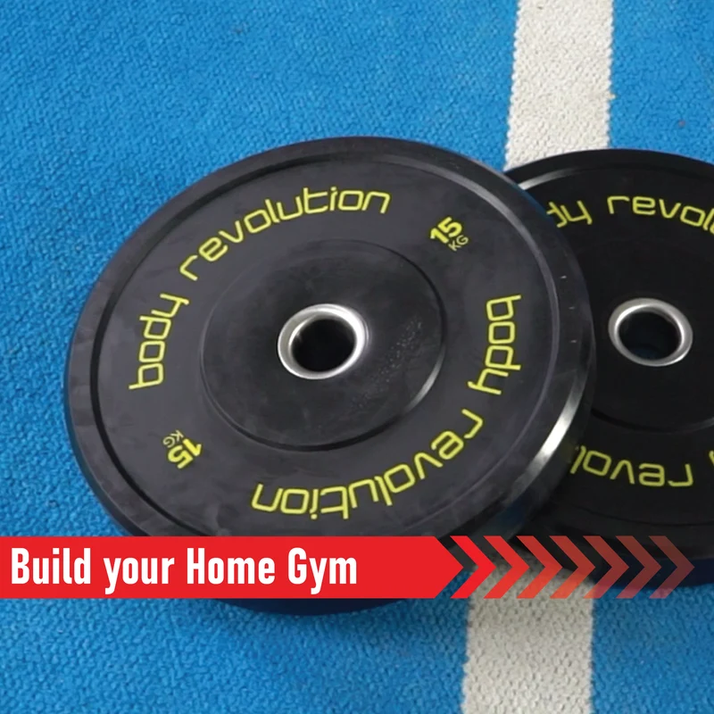 Body Revolution Olympisches schwarzes Bumper-Platten-Set 100 kg